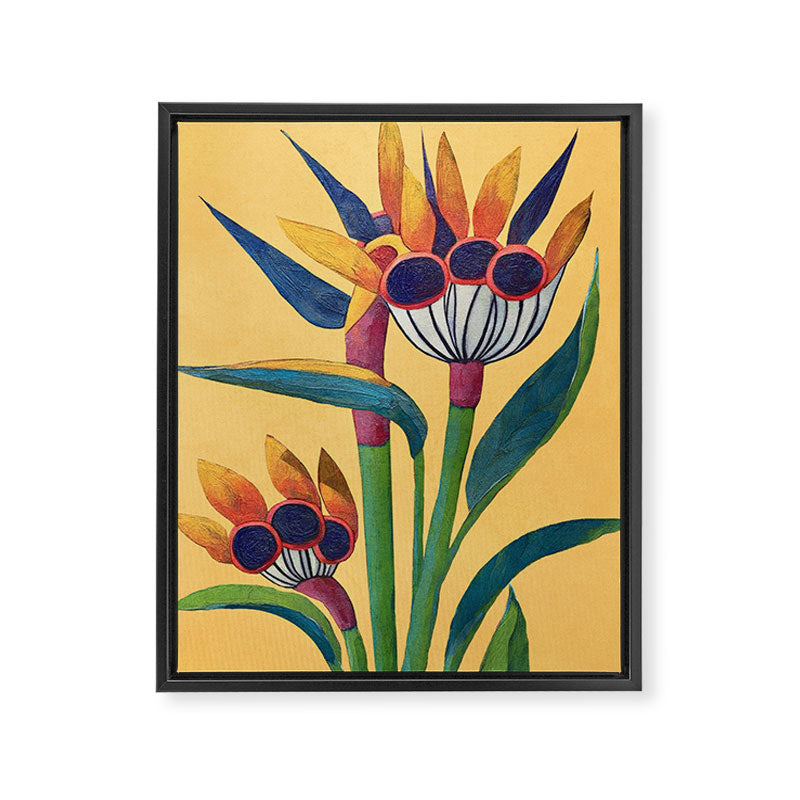 Bird of Paradise in Tropical Bloom Framed Canvas Print Gallery Image 6