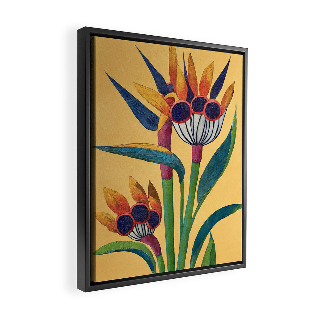 Bird of Paradise in Tropical Bloom Framed Canvas Print Gallery Image 2