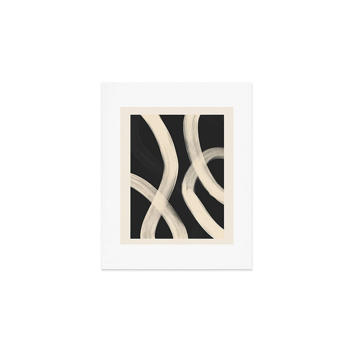 Black and White Abstract Line Art 1 Art Print Gallery Image 1