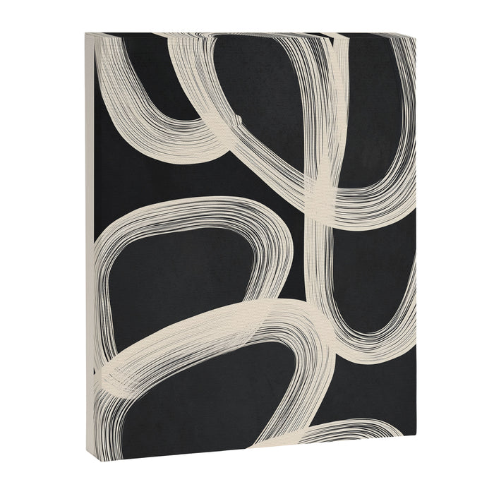Black and White  Abstract Line Art  2 Canvas Print Gallery Image 1