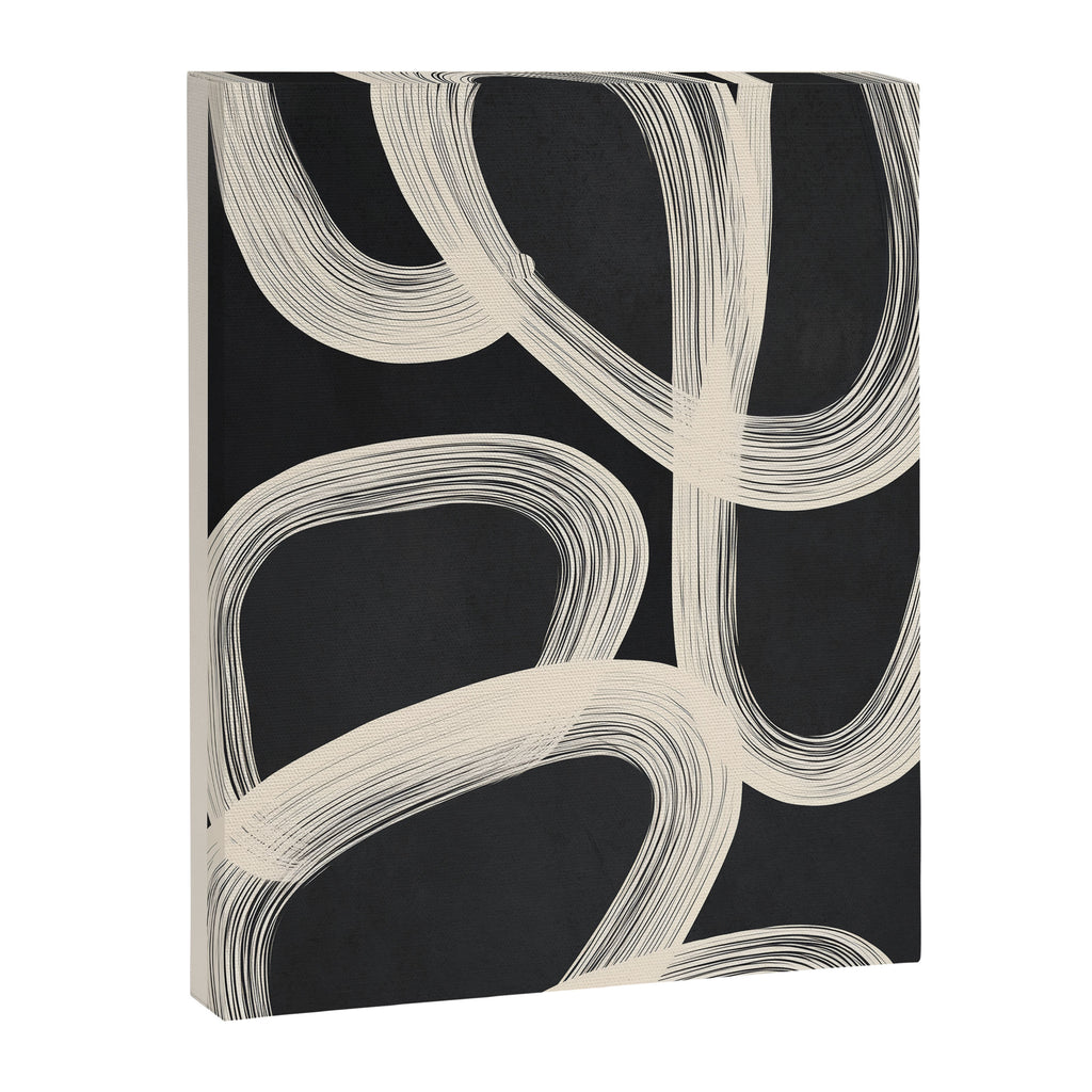 Black and White  Abstract Line Art  2 Canvas Print Gallery Image 6
