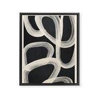 Black and White  Abstract Line Art  2 Framed Canvas Print Gallery Image 6