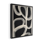 Black and White  Abstract Line Art  2 Framed Canvas Print Gallery Image 2