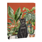 Black Cat And House Plants 3 Canvas Print Gallery Image 6