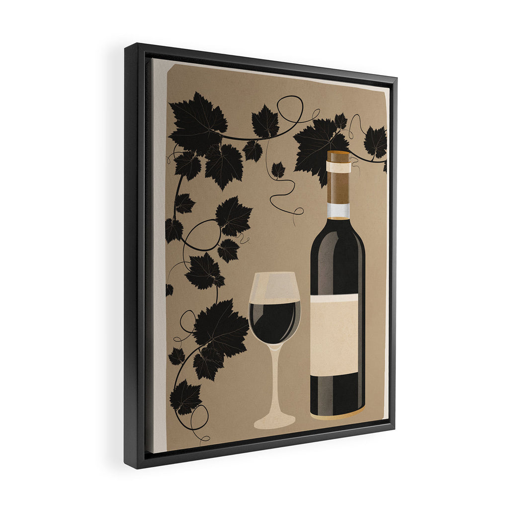 Black Wine 2 Framed Canvas Print Gallery Image 2