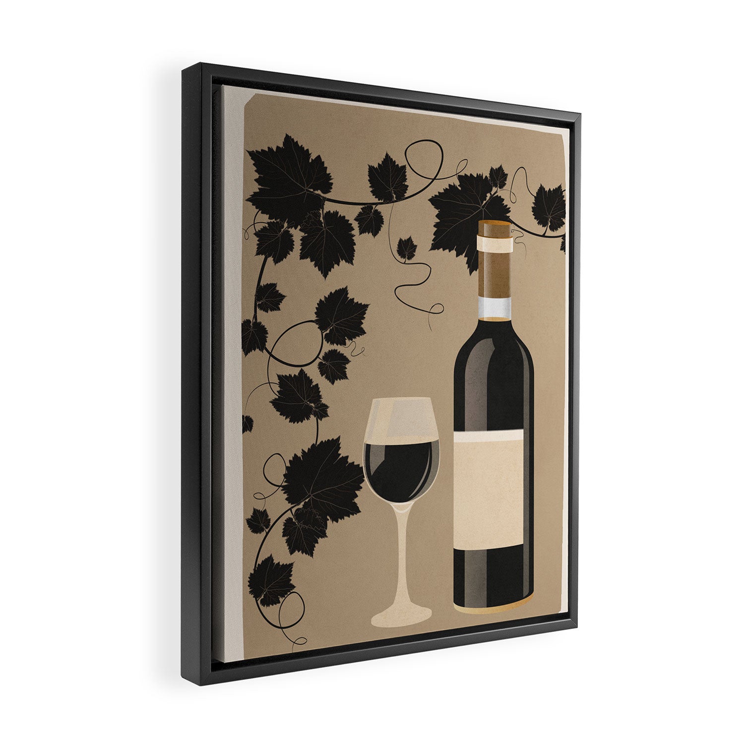 Black Wine 2 Framed Canvas Print Gallery Image 2