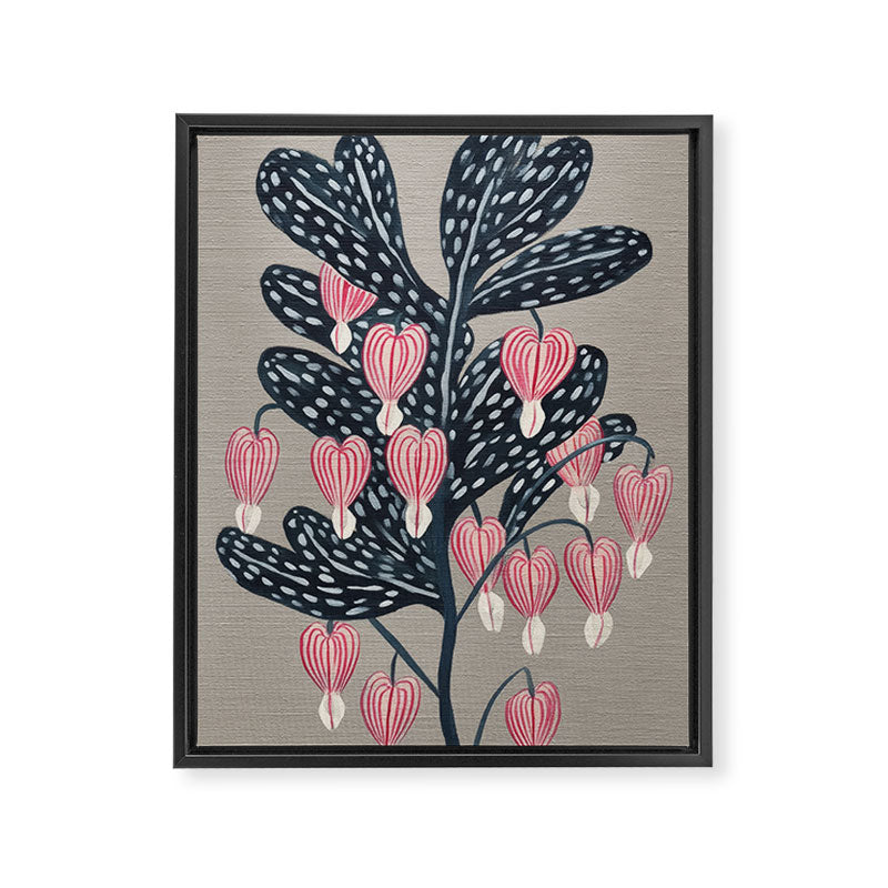Bleeding Heart Flower Drawing Framed Canvas Print Gallery Image 6