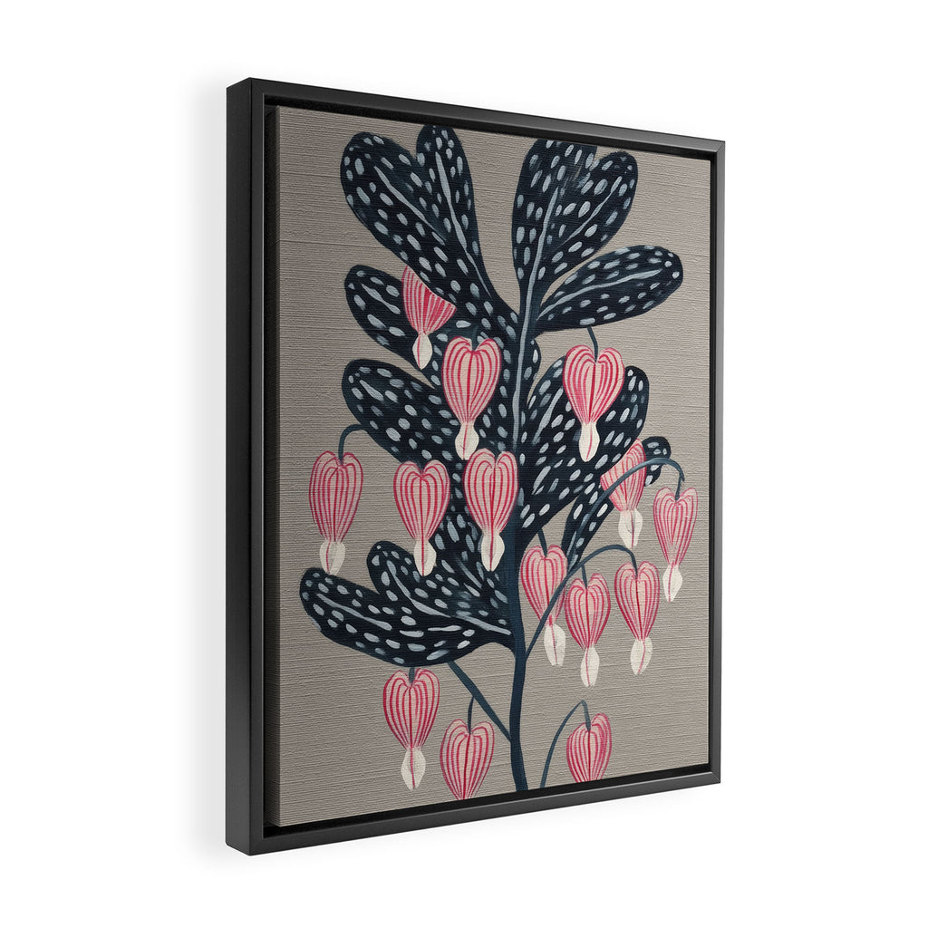Bleeding Heart Flower Drawing Framed Canvas Print Gallery Image 2