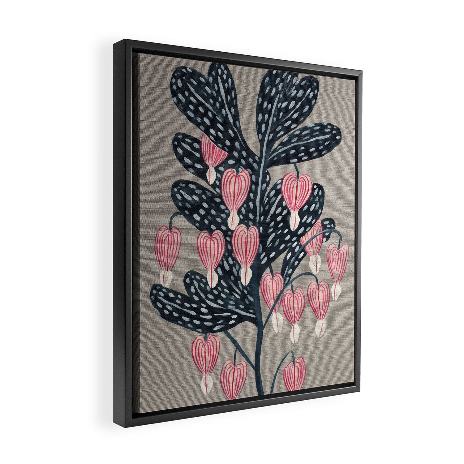 Bleeding Heart Flower Drawing Framed Canvas Print Gallery Image 2