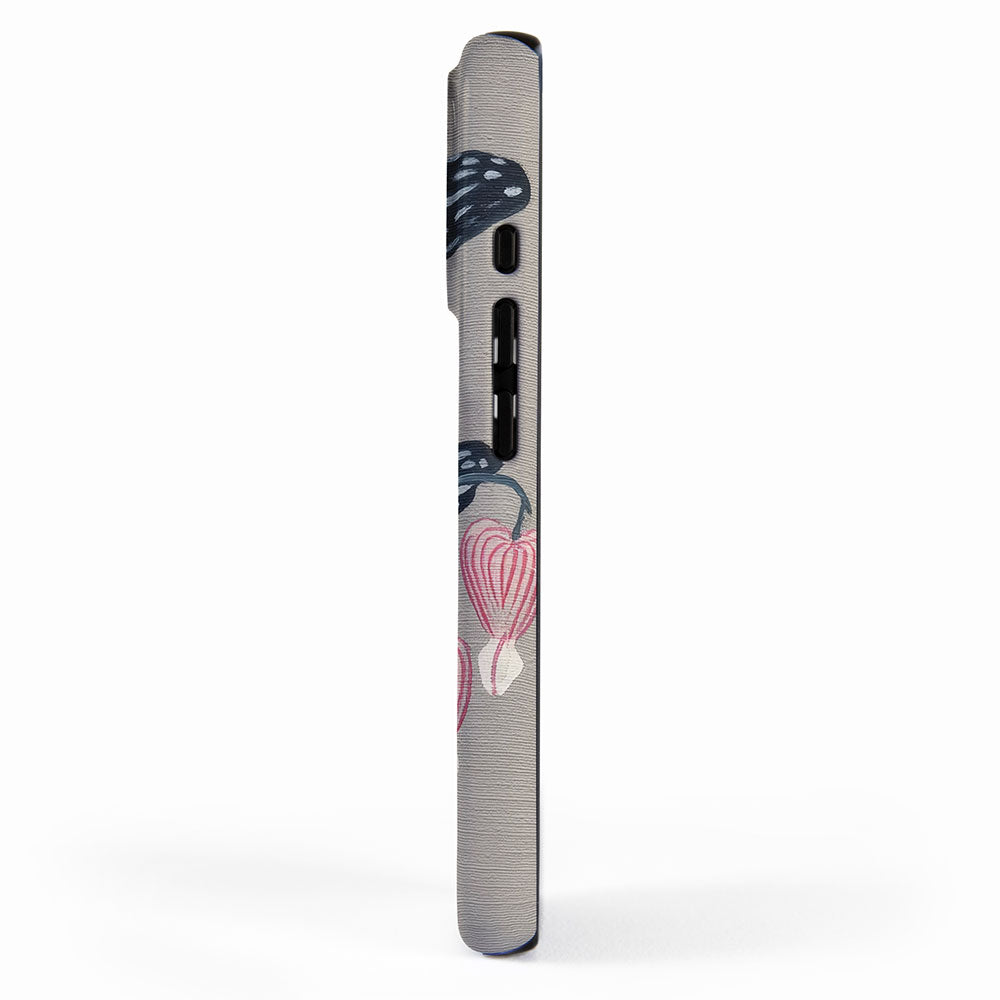 Bleeding Heart Flower Drawing iPhone Case Gallery Image 2