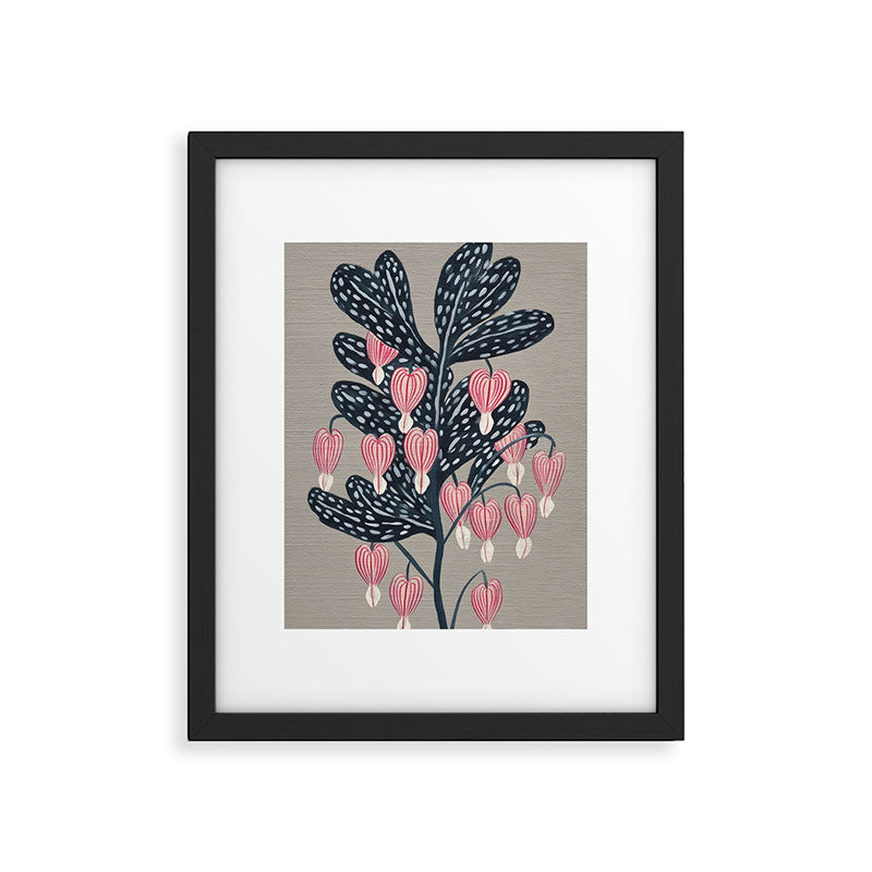 Bleeding Heart Flower Drawing Framed Art Print Gallery Image 5