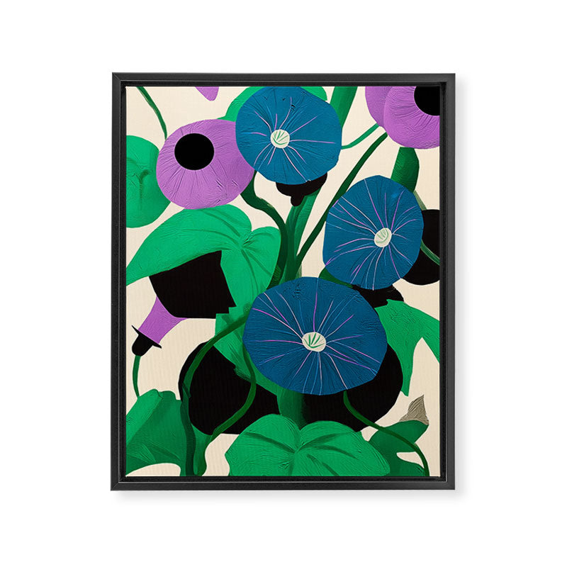 Blue Petunia Study Framed Canvas Print Gallery Image 6
