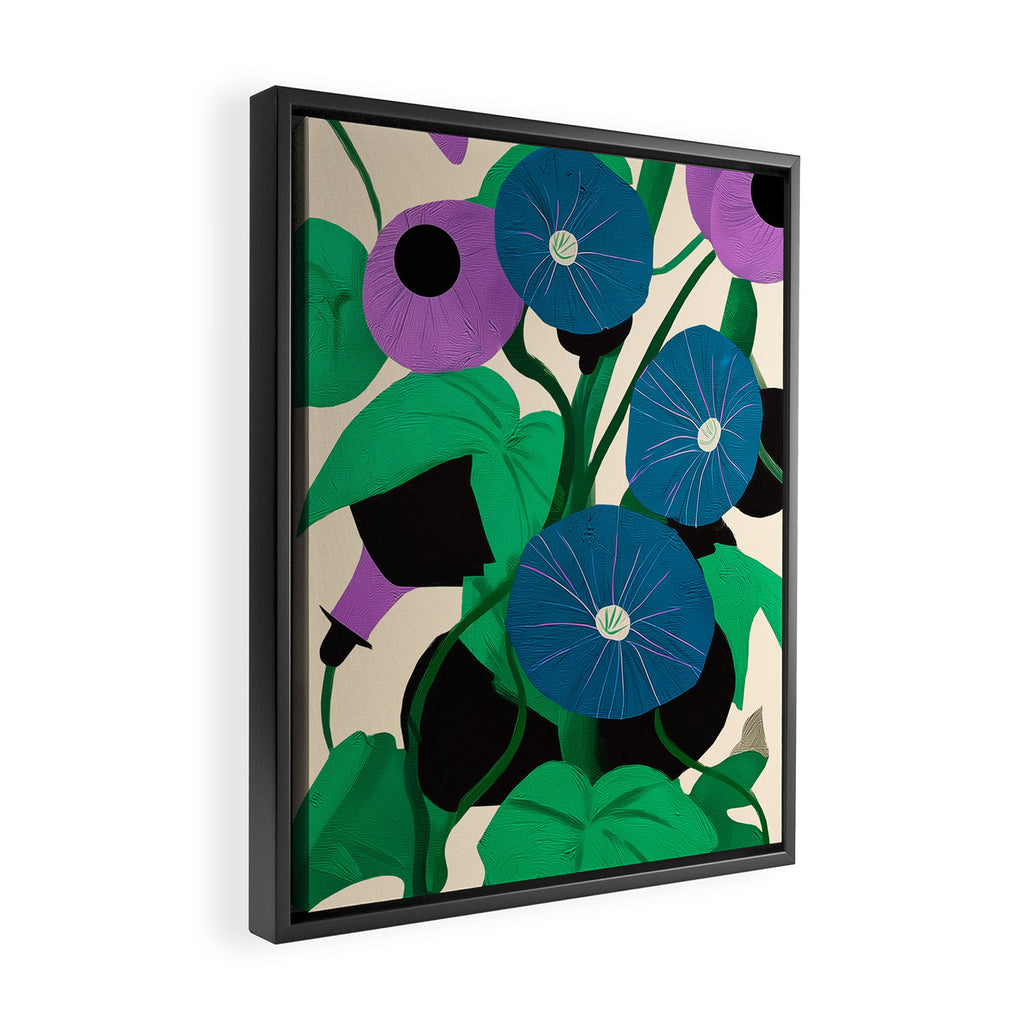 Blue Petunia Study Framed Canvas Print Gallery Image 2