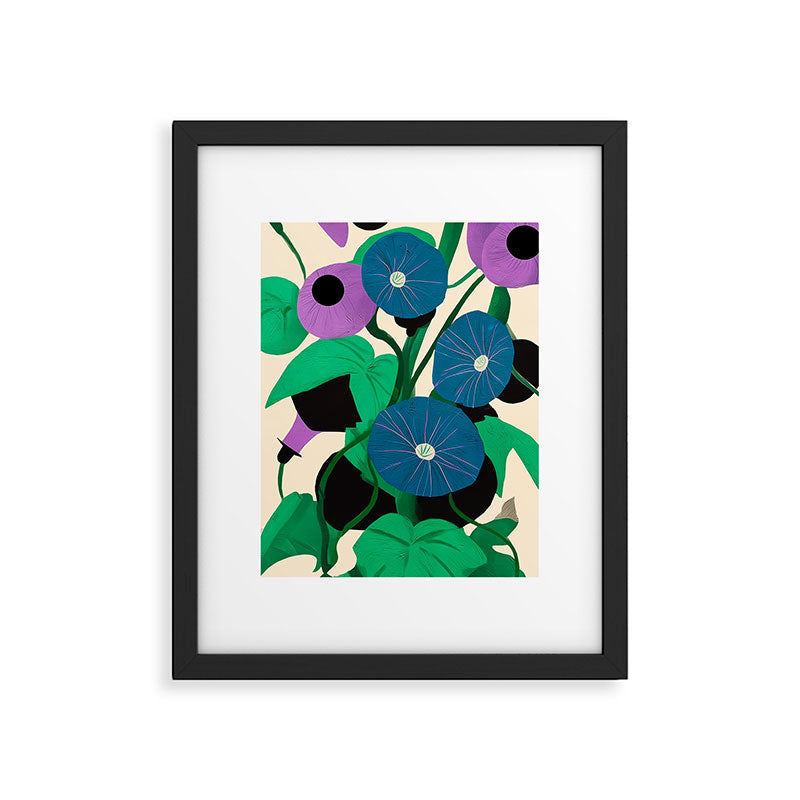 Blue Petunia Study Framed Art Print Gallery Image 5