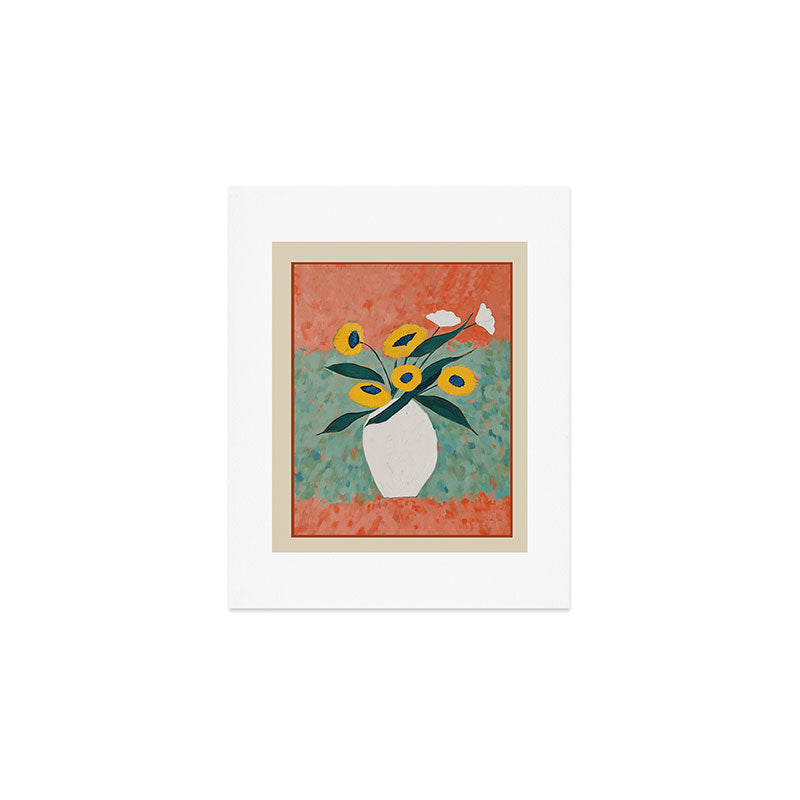Bold Sunflower Still Life Art Print Gallery Image 1
