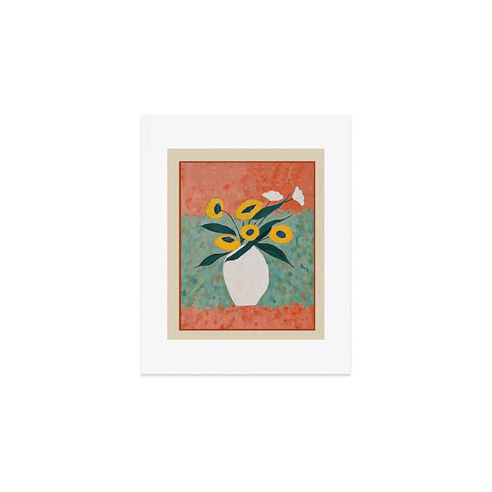 Bold Sunflower Still Life Art Print Gallery Image 1