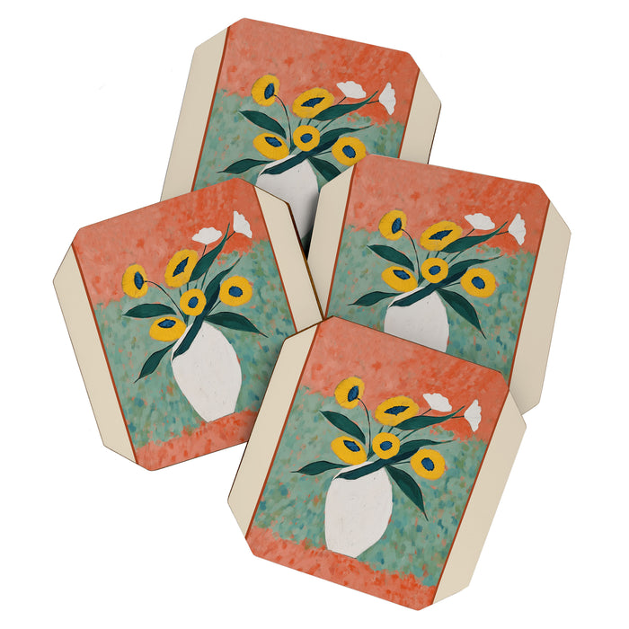 Bold Sunflower Still Life Coaster Gallery Image 1