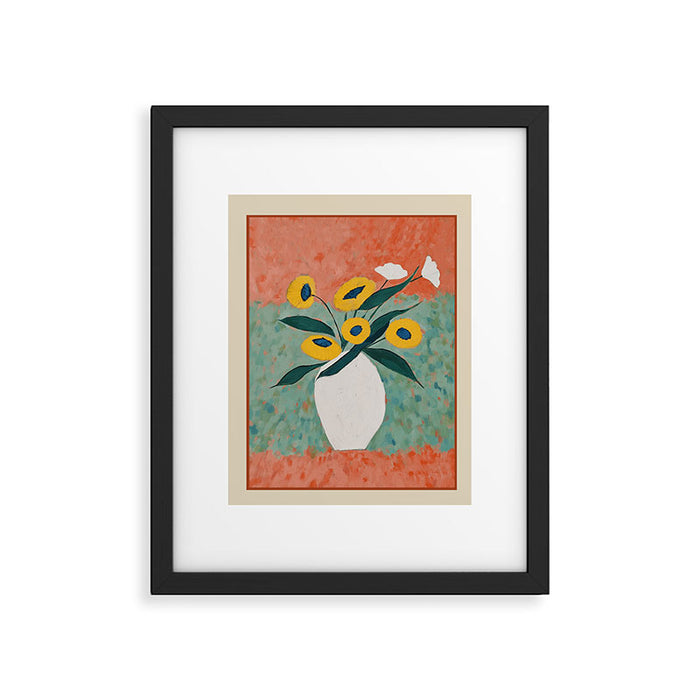 Bold Sunflower Still Life Framed Art Print Gallery Image 1