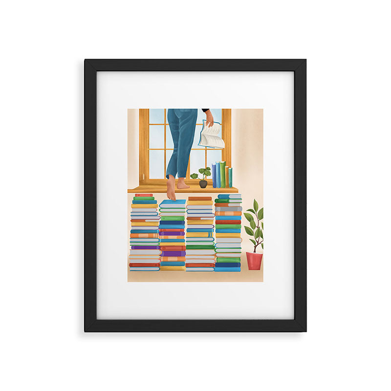 Books 2 Framed Art Print Gallery Image 5