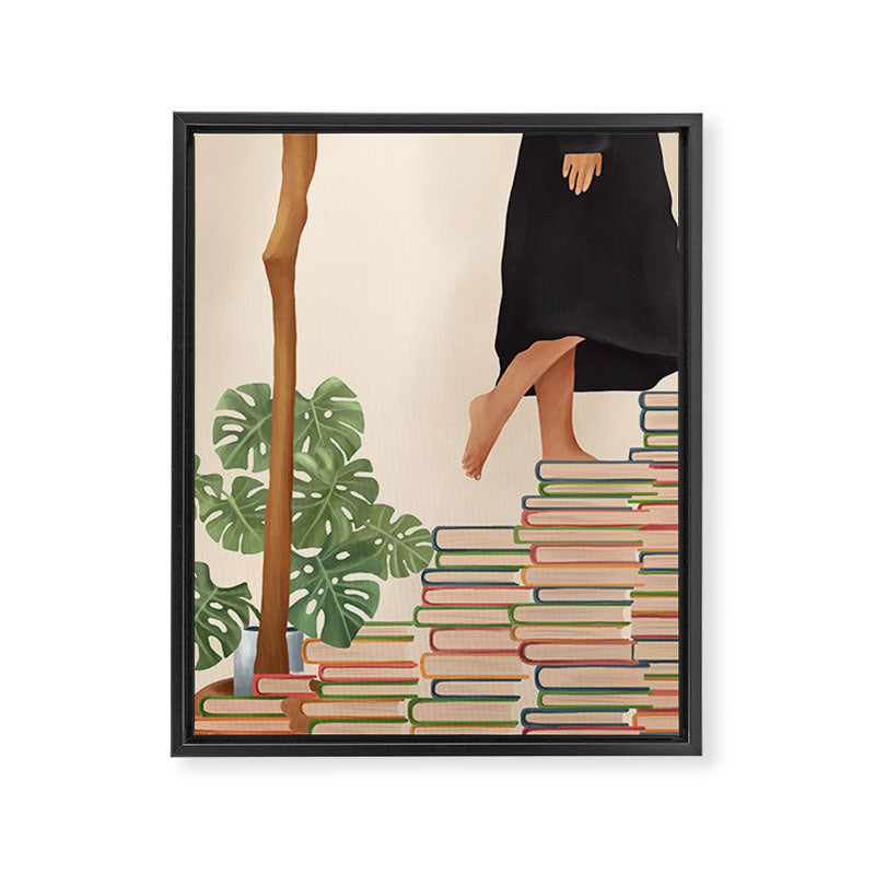 Books Framed Canvas Print Gallery Image 6