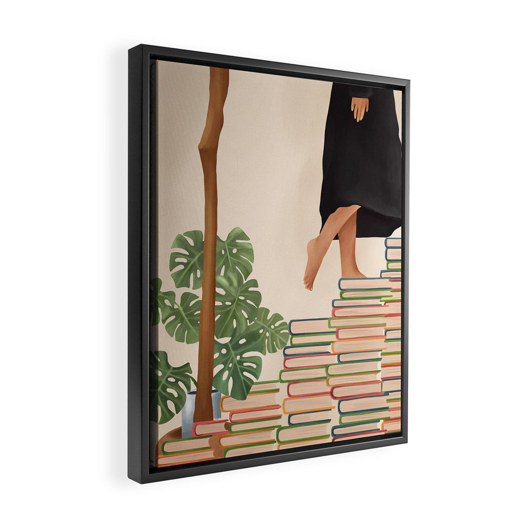 Books Framed Canvas Print Gallery Image 2