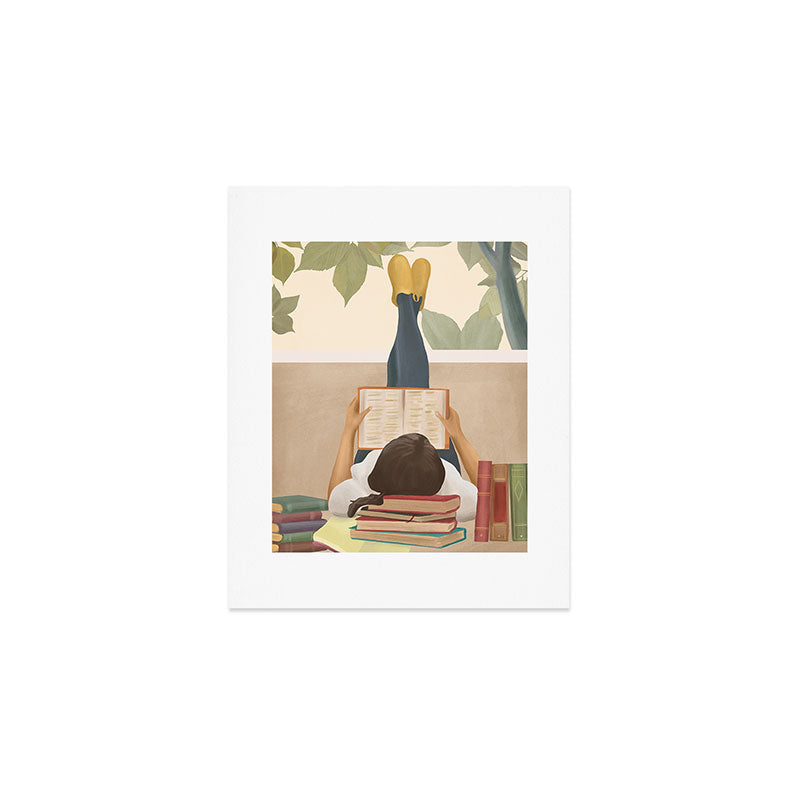 Bookworm Art Print Gallery Image 1