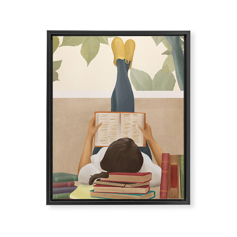 Bookworm Framed Canvas Print Gallery Image 6