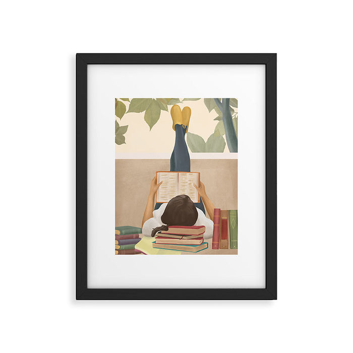 Bookworm Framed Art Print Gallery Image 1