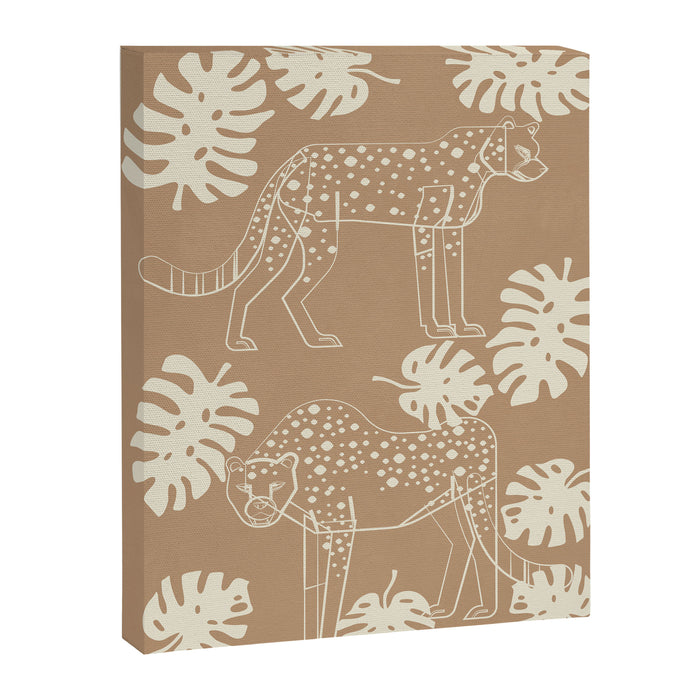 Cheetahs Monstera 1 Canvas Print Gallery Image 1