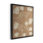 Cheetahs Monstera 1 Framed Canvas Print Gallery Image 2