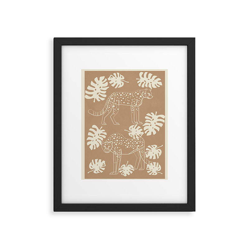 Cheetahs Monstera 1 Framed Art Print Gallery Image 5