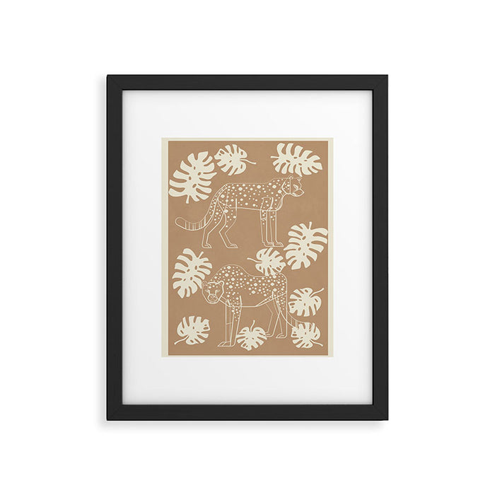 Cheetahs Monstera 1 Framed Art Print Gallery Image 1