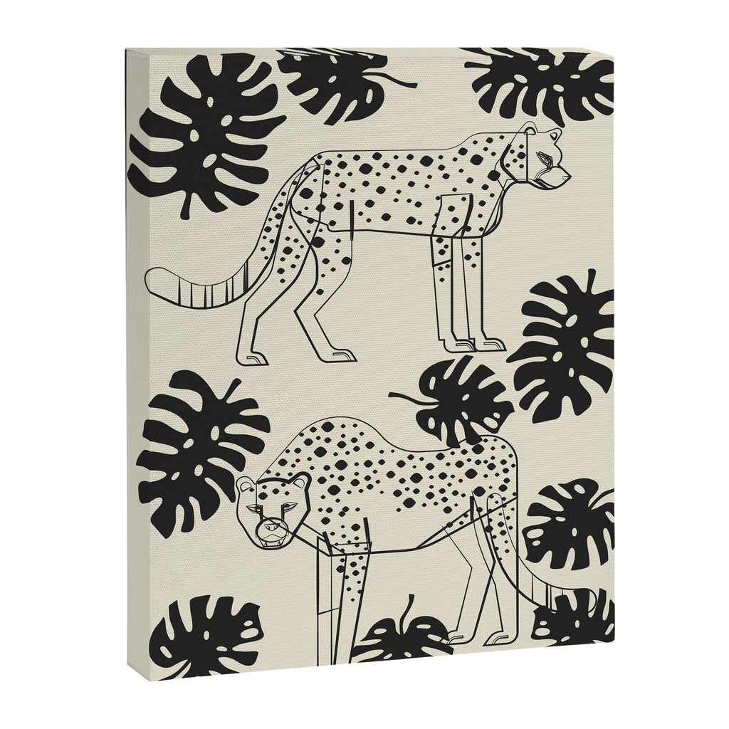 Cheetahs Monstera 4 Canvas Print Gallery Image 6