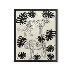 Cheetahs Monstera 4 Framed Canvas Print Gallery Image 6