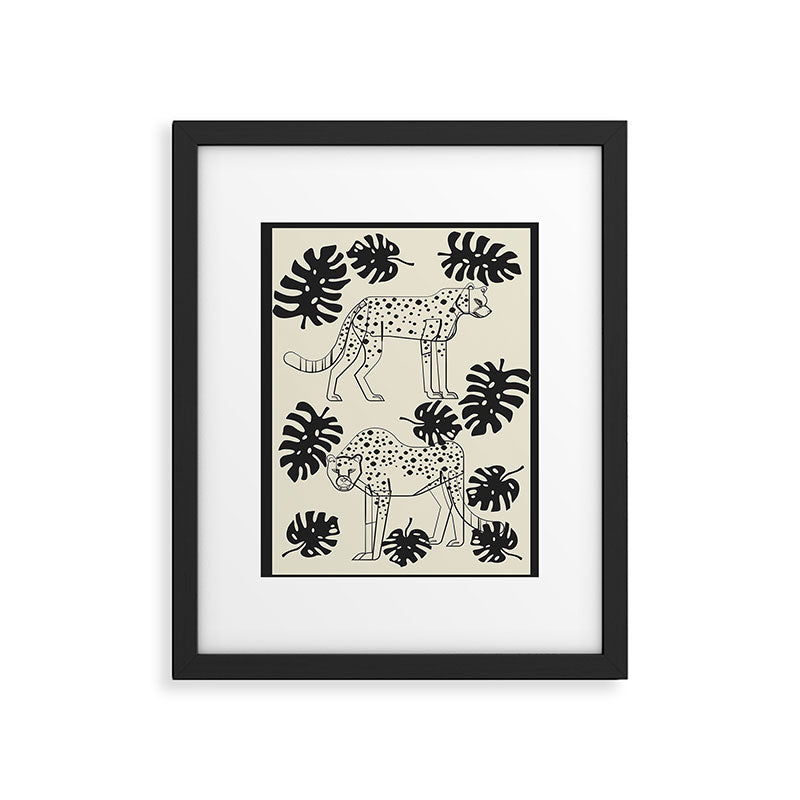 Cheetahs Monstera 4 Framed Art Print Gallery Image 5