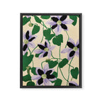 Clematis Botanical Illustration Framed Canvas Print Gallery Image 6