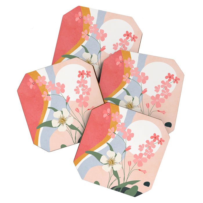 Colorful Flower Design 1 Coaster Gallery Image 1