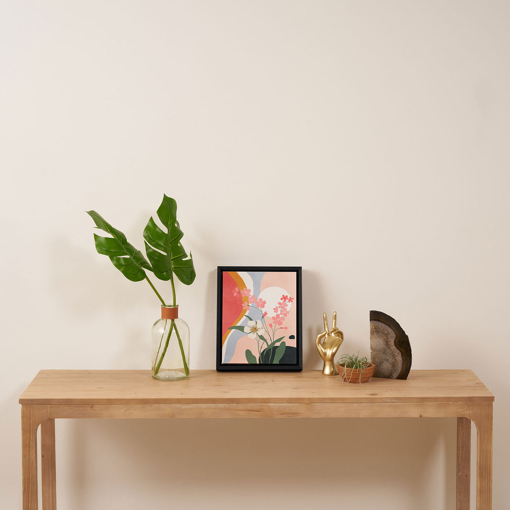 Colorful Flower Design 1 Framed Canvas Print Gallery Image 4