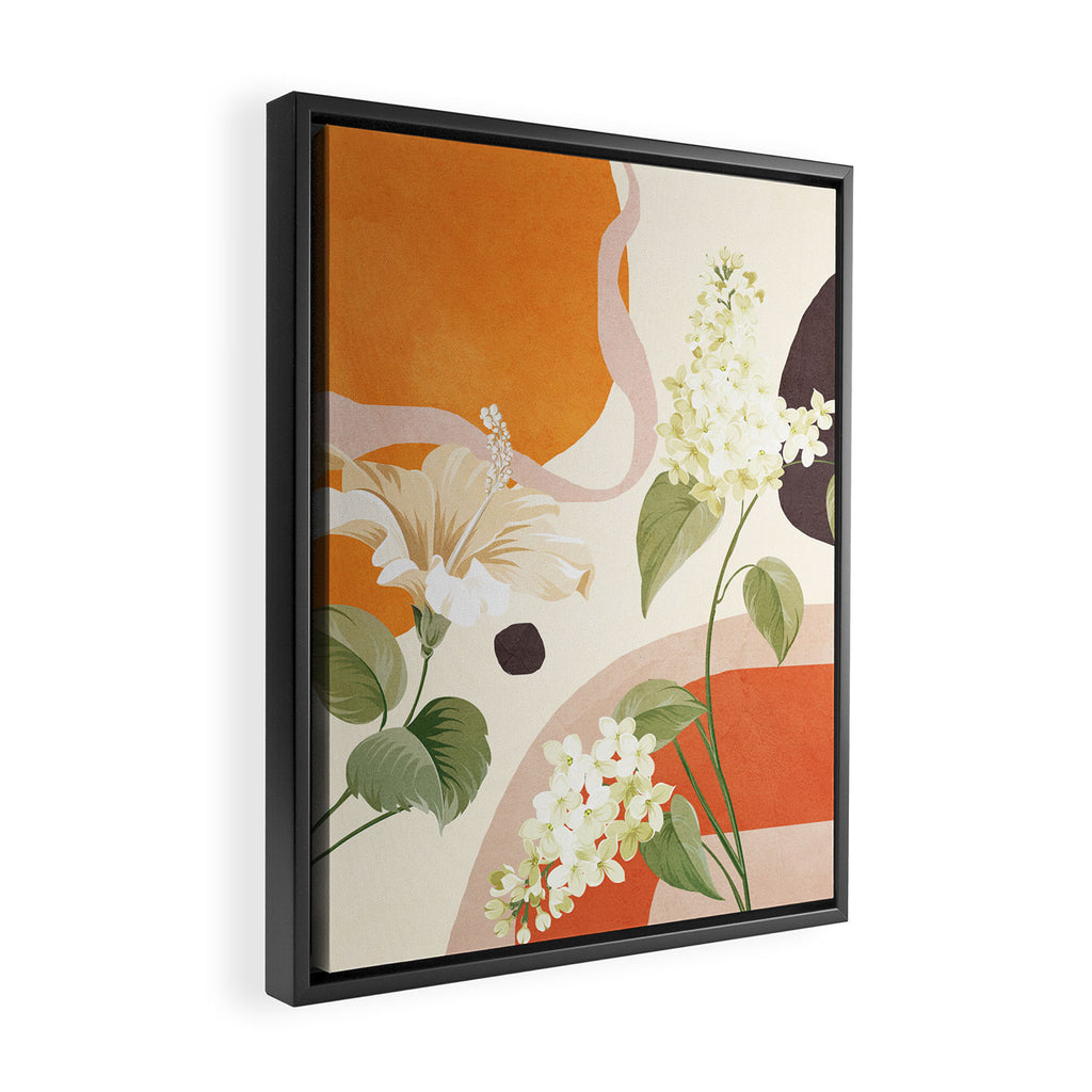 Colorful Flower Design 4 Framed Canvas Print Gallery Image 2