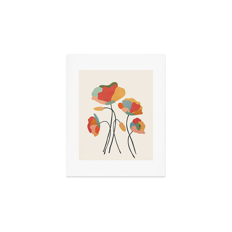 Colorful Flowers Art Print Gallery Image 1
