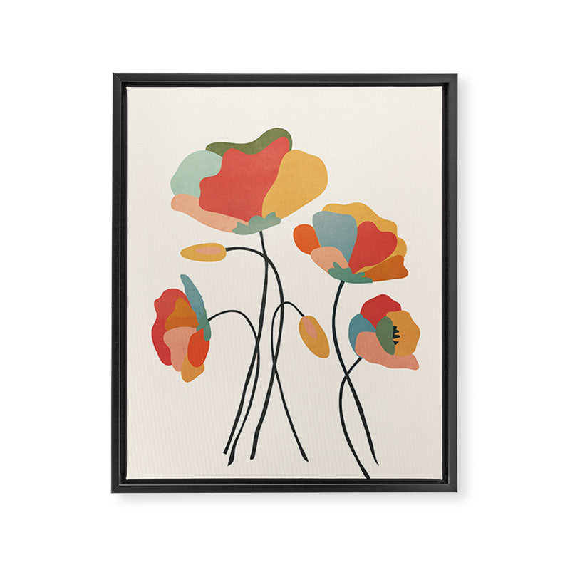 Colorful Flowers Framed Canvas Print Gallery Image 6
