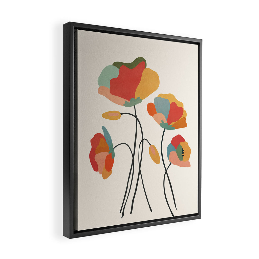 Colorful Flowers Framed Canvas Print Gallery Image 2