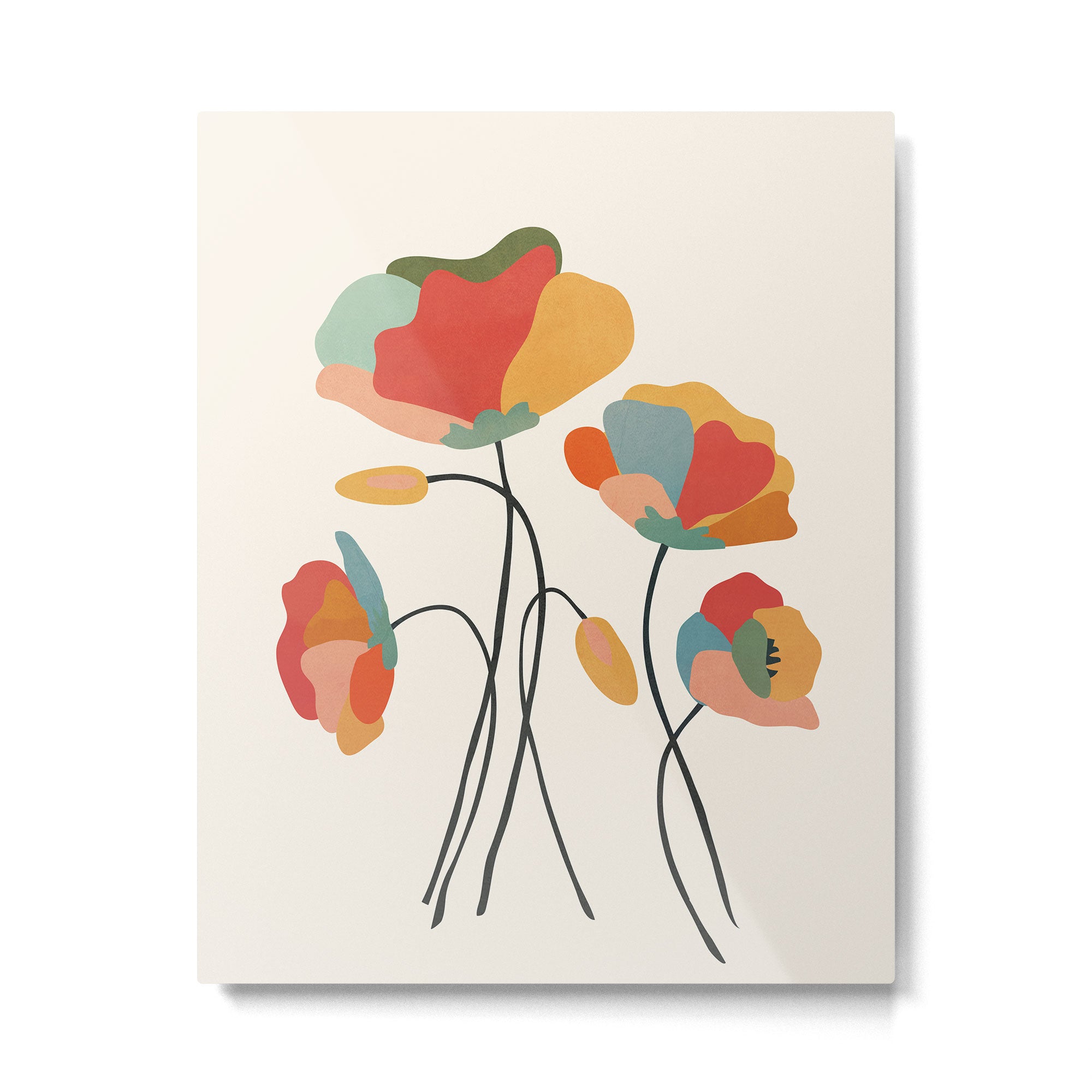 Colorful Flowers Metal Print Gallery Image 4