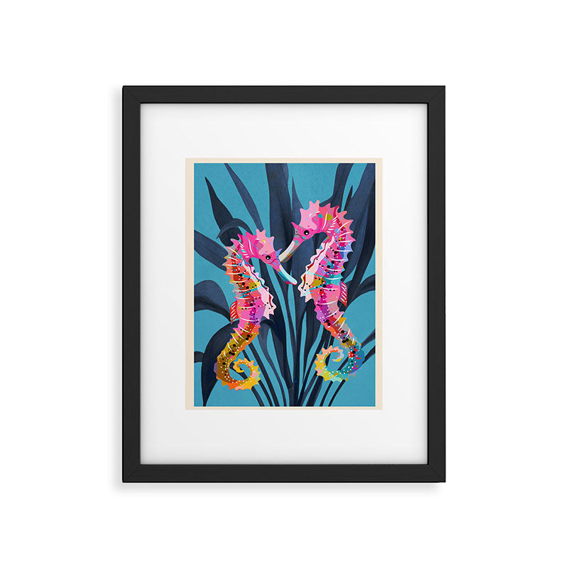 Colorful Seahorses Art 1 Framed Art Print Gallery Image 5