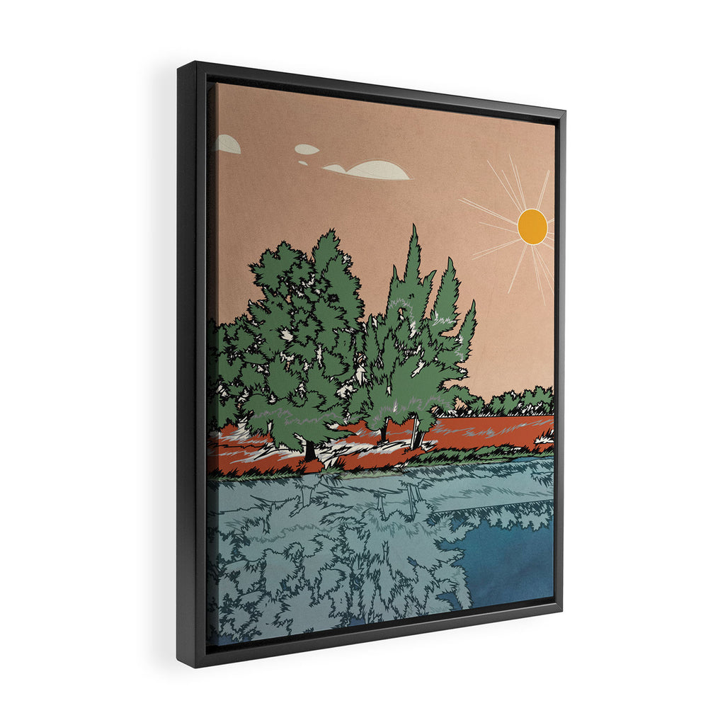 Colorful Wild Landscape 2 Framed Canvas Print Gallery Image 2