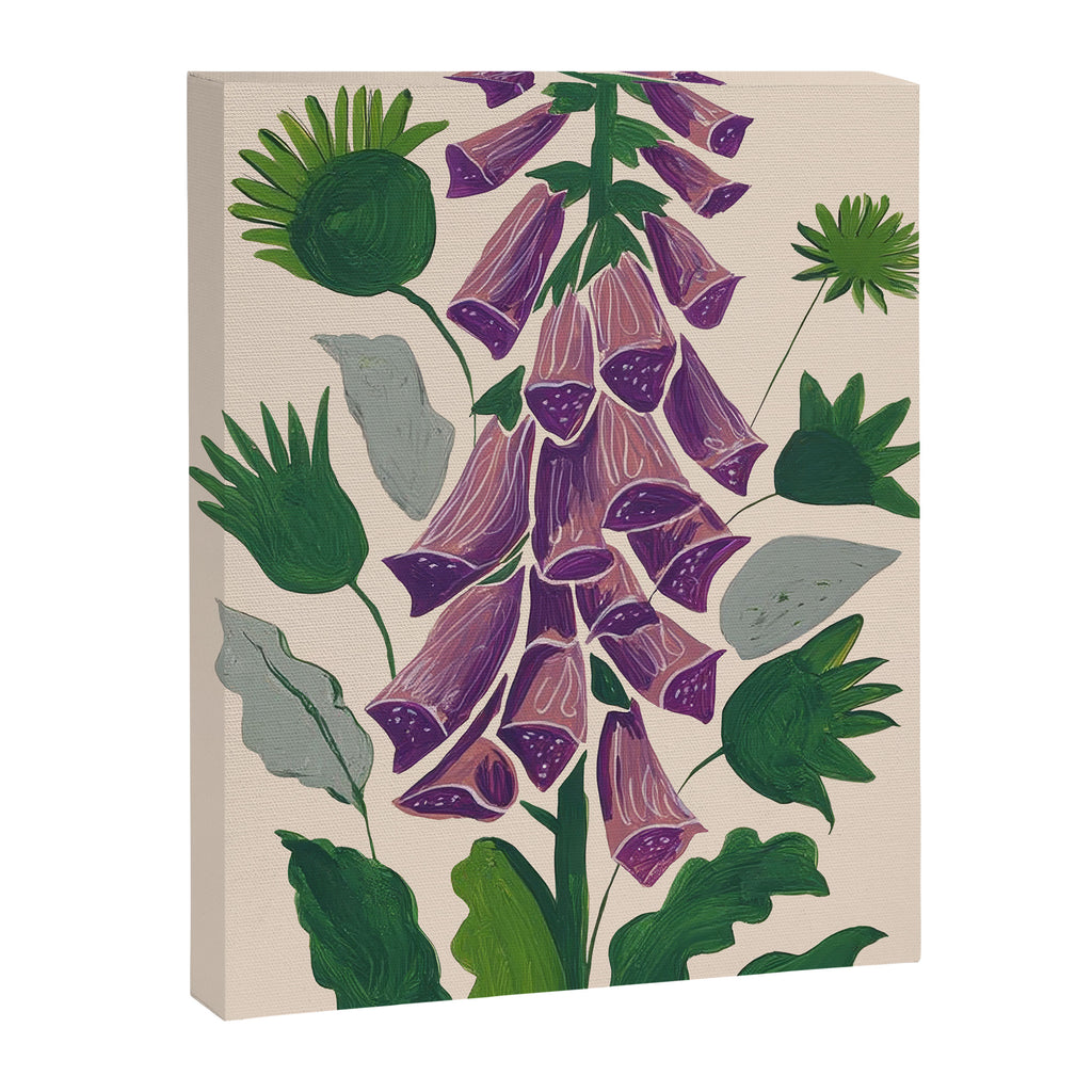 Contemporary Botanical Garden Foxglove in Bloom Canvas Print Gallery Image 6