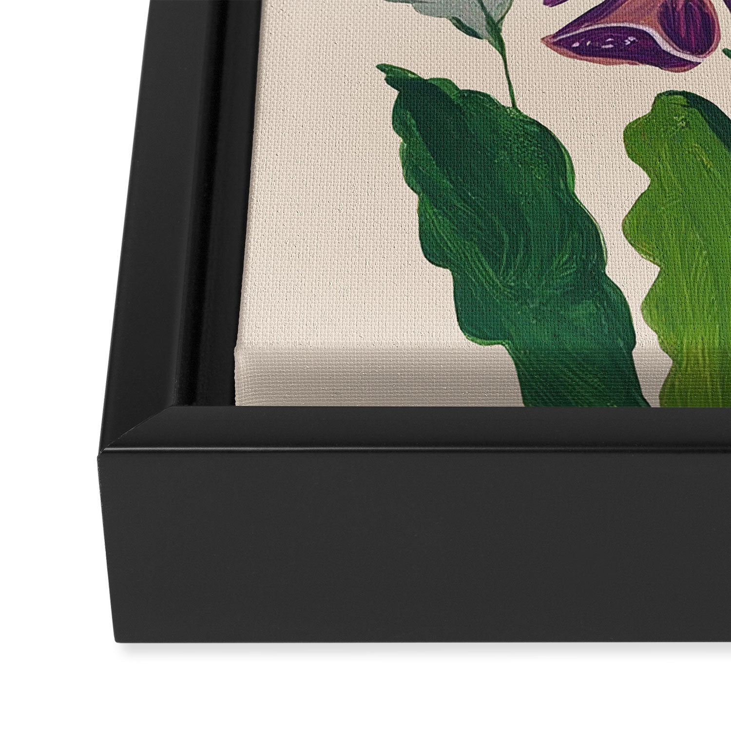 Contemporary Botanical Garden Foxglove in Bloom Framed Canvas Print Gallery Image 3