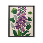 Contemporary Botanical Garden Foxglove in Bloom Framed Canvas Print Gallery Image 6