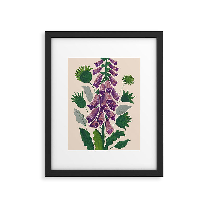 Contemporary Botanical Garden Foxglove in Bloom Framed Art Print Gallery Image 5