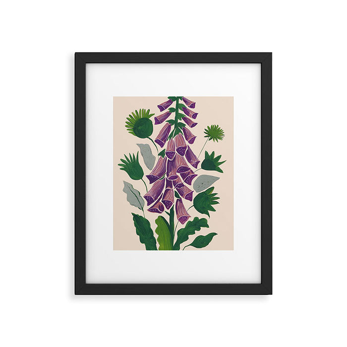 Contemporary Botanical Garden Foxglove in Bloom Framed Art Print Gallery Image 1